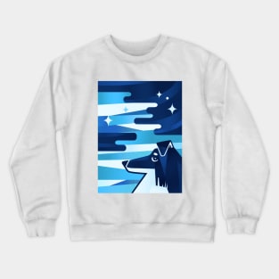 Dog and stars Crewneck Sweatshirt